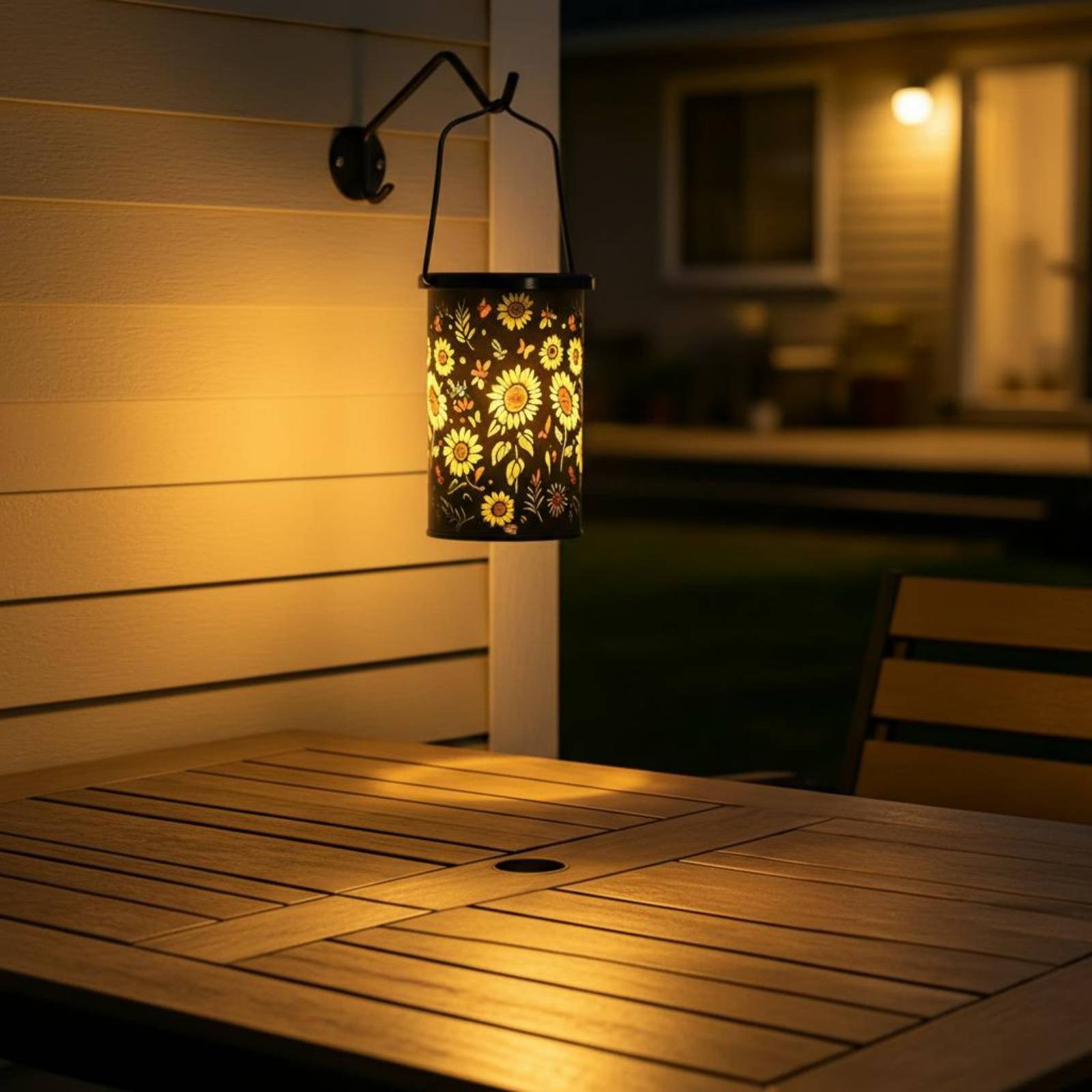 Outdoor Lighting And Landscape - Çiçekli Fener Vintage Tasarım Asılı Güneş