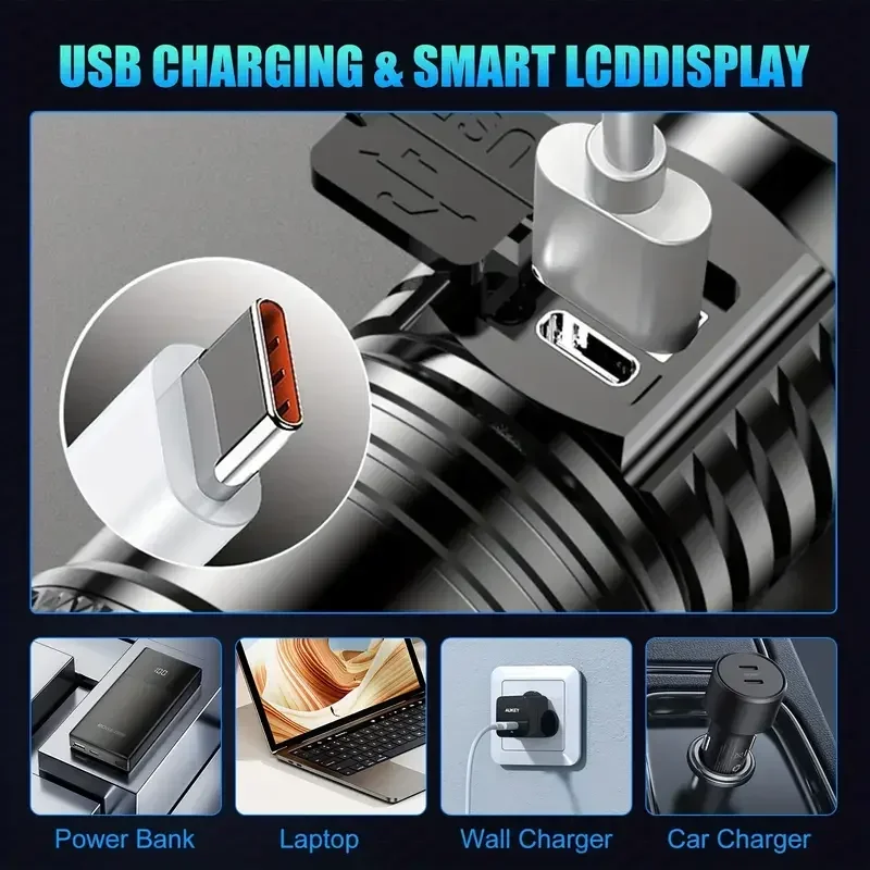 Süper Parlak LED El Feneri USB - Outdoor Lighting Black incelemesi ve fiyatı