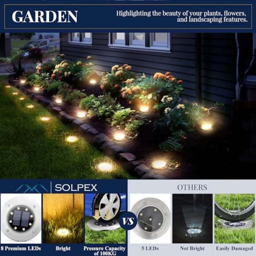 Güneş Enerjili Zemin Lambaları - Outdoor Lighting Waterproof incelemesi ve fiyatı
