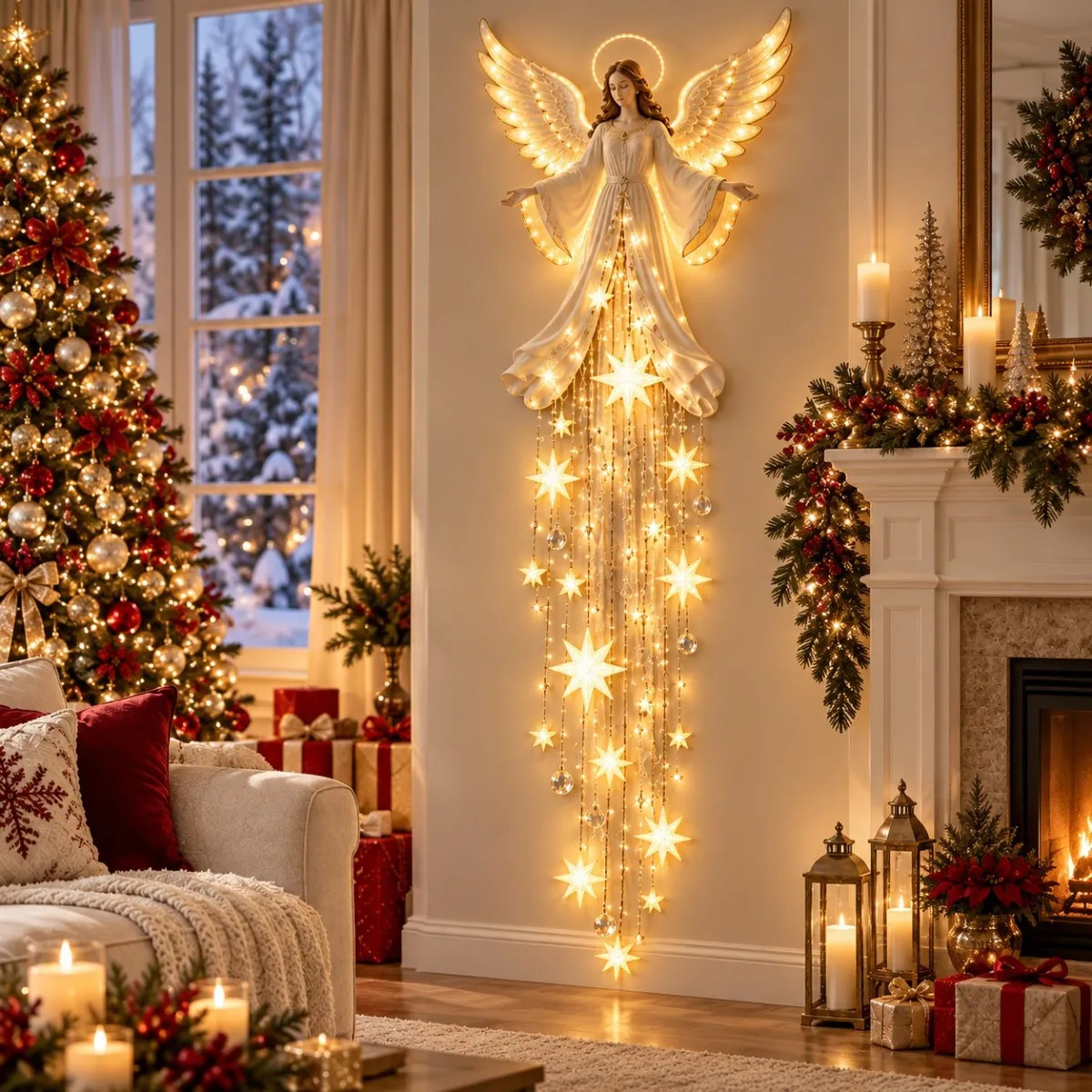 1 Adet Noel Kapı Süsü, Işıklı  - Outdoor Lighting Effects incelemesi ve fiyatı